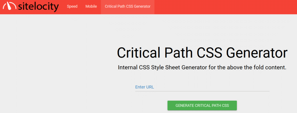 critical css generator